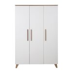 Armoire bb 3 portes roba - ole - armoire de rangement  6 compartiments et penderie - style scandinave ...