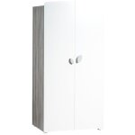 Armoire bb leaf - mdf - blanc - 2 portes - 86 x 175 x 56 cm - baby price