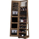 Armoire  bijoux - sogeshome - marron - miroir sur toute la longueur - tagre arrire pivotante - 160x38x38cm ...