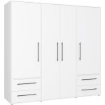 Armoire - blanc mat - 4 portes battantes - l2059 x p588 x h 200cm - mokkaris