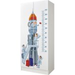 Armoire blanche deux portes roma / motif fuse /