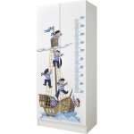 Armoire blanche deux portes roma / motif marins /
