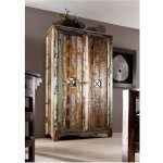 Armoire - bois massif recycl� multicolore laqu� - inspiration ethnique - nature of spirit 42