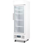 Vitrine ventilée positive 218 litres sur roulettes avec bandeau lumineux blanche 230 w 220 v - mono Vitrine ventilée positive 218 litres sur roulettes avec bandeau lumineux blanche 230 w 220 v - mono