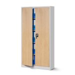Armoire de bureau m�tallique 4 �tag�res t�le dacier rev�tement en poudre 185 cm x 90 cm x 40 cm (blanc ...