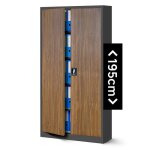 Armoire de bureau m�tallique 4 �tag�res t�le dacier rev�tement en poudre 195 cm x 90 cm x 40 cm (anthracite ...