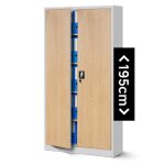 Armoire de bureau m�tallique 4 �tag�res t�le dacier rev�tement en poudre 195 cm x 90 cm x 40 cm (blanc ...