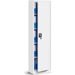 Armoire de bureau mtallique c001a porte battante verrouillable 4 tagres revtement en poudre 185 cm ...