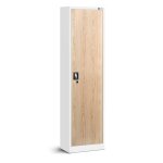 Armoire de bureau m�tallique c001a t�le dacier verrouillable 4 �tag�res rev�tement en poudre 185 cm x ...