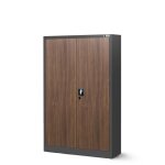 Armoire de bureau m�tallique c001k 3 etag�res t�le dacier portes battantes 140 cm x 90 cm x 40 cm (anthracite ...