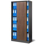 Armoire de bureau sd001 armoire m�tallique � portes coulissantes t�le dacier �tag�res 185 x 90 x 40 cm ...