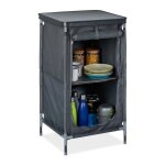 Relaxdays armoire de camping 2 tagres hlp 87 x 475 x 475 cm espace de rangement tente meuble accessoire ...