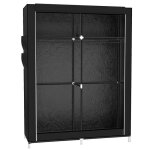 Armoire chambre en tissu - huole - porte - v�tements - penderie - noir - grande capacit�