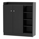 Homcom - meuble � chaussures - bois - 83x30x90cm - noir