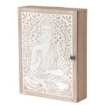 Armoire � cl�s bouddha pour suspension murale ou sur table en bois mdf brun et blanc organisateur de ...