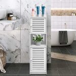 Armoire colonne de salle de bain - mengda - 75 * 20 * 22cm - blanc - bois - panneaux de particules