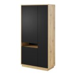 Armoire design avec niche collection villa. couleur chne et noir