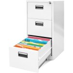 Armoire pour dossiers suspendus mtallique avec 3 tiroirs revtement en poudre tle dacier 102 cm x 42 ...