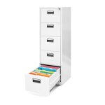 Armoire pour dossiers suspendus mtallique avec 5 tiroirs revtement en poudre tle dacier 162 cm x 46 ...