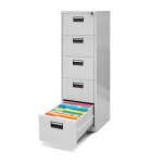 Armoire pour dossiers suspendus mtallique avec 5 tiroirs revtement en poudre tle dacier 162 cm x 46 ...