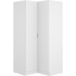 Armoire dressing dangle en panneaux de particules m�lamin�s coloris blanc - longueur 90. 5 x profondeur ...
