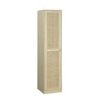 Armoire dressing dcor bois et cannage 1 porte 5 tagres camargue
