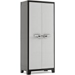 Keter armoire de rangement avec etag�res titan noir et gris 182cm organisateur 434758