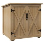 Outsunny - armoire de rangement pour le jardin - bois de sapin - 77. 5x88x90cm - bois naturel Outsunny - armoire de rangement pour le jardin - bois de sapin - 77. 5x88x90cm - bois naturel