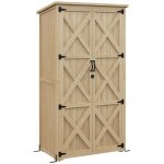 Outsunny - armoire de jardin - bois de sapin - 90x54. 5x168. 5cm - bois naturel