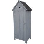 Armoire de jardin cabanon - 77 x 54. 5 x 179 cm - anthracite