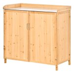 Table de rempotage jardinage outsunny bois de sapin 98x48x95cm orange