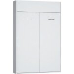 Armoire lit escamotable dynamo blanc mat ouverture assist�e et pied automatique couchage 140 * 200 cm ...