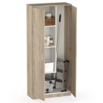 Armoire meuble de rangement 2 portes coloris cambrian - hauteur 180 x longueur 80 x profondeur 35 cm