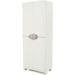 Armoire meuble de rangement 2 portes intérieur - extérieur coloris beige - longueur 70 x profondeur 45 ... Armoire meuble de rangement 2 portes intérieur - extérieur coloris beige - longueur 70 x profondeur 45 ...