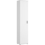 Armoire meuble de rangement coloris blanc - longueur 39 x profondeur 35 x hauteur 190 cm