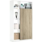 Armoire - meuble de rangement coloris blanc brillant - cambrian - hauteur 180 x longueur 100 x profondeur ...