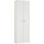 Armoire - meuble de rangementcoloris blanc - hauteur 180 x longueur 60 x profondeur 35 cm