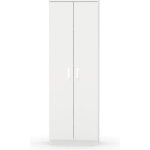 Armoire - meuble de rangement coloris blanc - hauteur 180 x longueur 60 x profondeur 35 cm