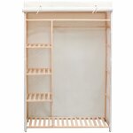 For armoires / meubles de rangement / garde - robe en tissu et bois de pin 110 x 40 x 170 cm 9375306539495 ...