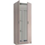 Armoire multi - usages avec 2 portes en bois couleur chne - 73 cm (longueur) x180 cm (hauteur) x 37 ...