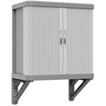 Armoire murale rolling space - terry - cabine murale  deux portes coulissantes - gris - 2 tagres intrieure ...