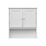 Armoire murale de salle de bain en bois blanc avec 2 portes et 1 étagère - mobili rebecca - re6679 Armoire murale de salle de bain en bois blanc avec 2 portes et 1 étagère - mobili rebecca - re6679