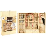 Armoire  outils en bois avec de vrais outils - planete bois - fsc - 25 pices - montessori - ds 8 ans ...