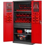 Armoire � outils tc02am armoire meuble datelier avec tiroirs portes battantes 3 �tag�res 185 x 92 x 50 ...