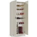 Armoire - pegane - 2 portes - blanc - 180 x 585 x 37 cm