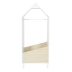 Armoire penderie enfant maya 116cm blanc & beige