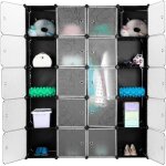 Armoire penderie modulable 20 cubes extra grands meuble rangement pour chaussures vêtements linge Armoire penderie modulable 20 cubes extra grands meuble rangement pour chaussures vêtements linge