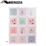 Armoire penderie modulable portable grande capacit� mengda - rose - 2 portes - plastique en r�sine - ...