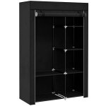 Homcom - armoire de rangement penderie - acier - 103x43x162. 5cm - noir