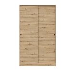 Armoire placard avec 2 portes coulissantes coloris chêne nordique - longueur 120 x hauteur 200 x profondeur ... Armoire placard avec 2 portes coulissantes coloris chêne nordique - longueur 120 x hauteur 200 x profondeur ...